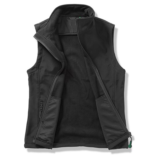 [1000158185] (R232M) Men's Printable Softshell Bodywarmer with Recycled Fleece Inner [RT232] (S, Black / Black)