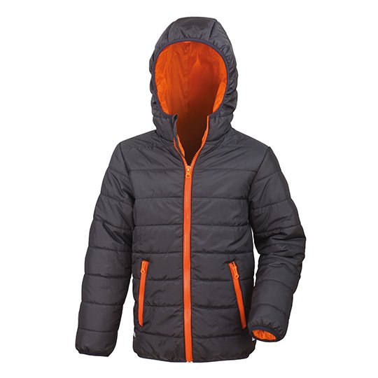 [1000158296] (R233Y) Youth Soft Padded Jacket [RT233Y] (XL (11-12), Black / Orange)