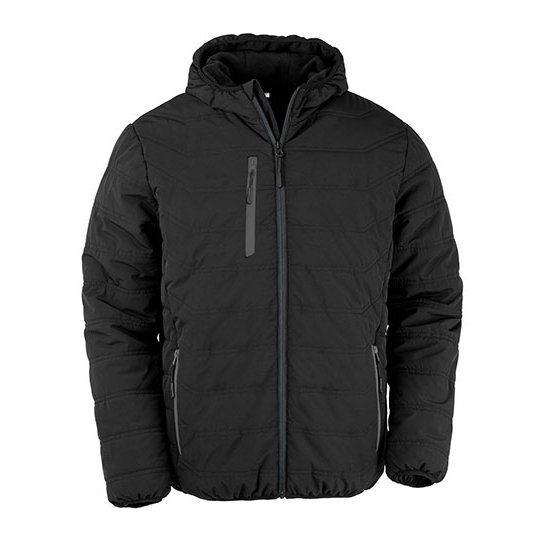 (R240X) Recycled Black Compass Padded Winter Jacket [RT240]