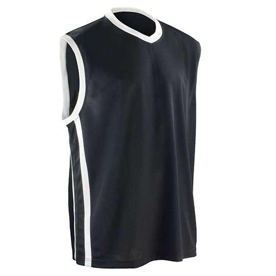 [1000158825] (S278M) Men´s Basketball Quick Dry Top [RT278] (S, Black / White)