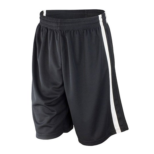 [1000158846] (S279M) Men´s Basketball Quick Dry Short [RT279] (S, Black / White)