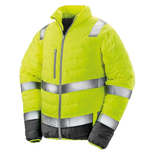 [1000221596] (R325M) Men´s Soft Padded Safety Jacket [RT325] (S, Fluorescent Yellow / Grey)