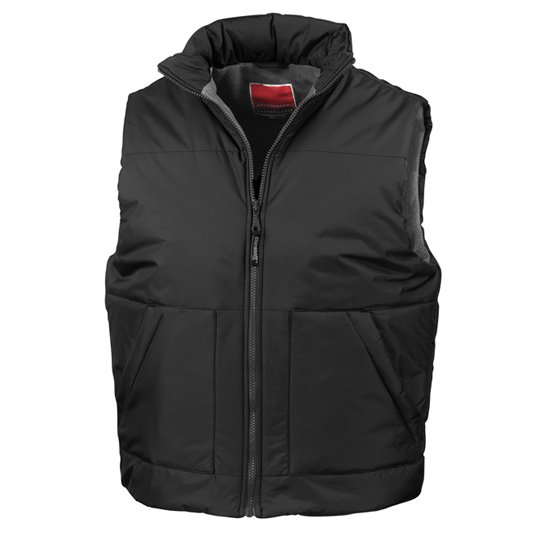 [1000160163] (R044X) Fleeced Lined Bodywarmer [RT44] (S, Black)