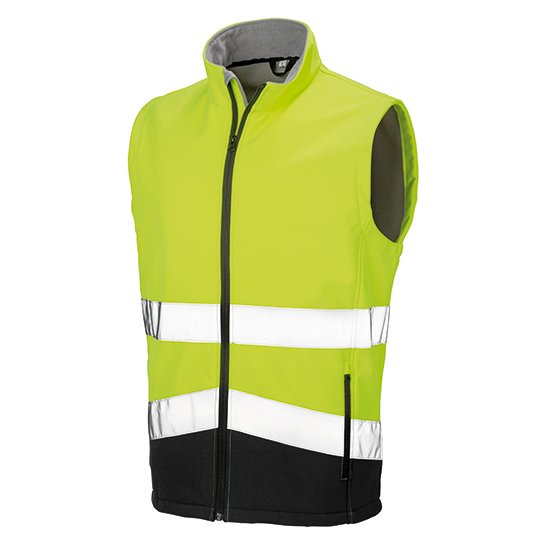 [1000248811] (R451X) Printable Safety Softshell Gilet [RT451] (S, Fluorescent Yellow / Black)