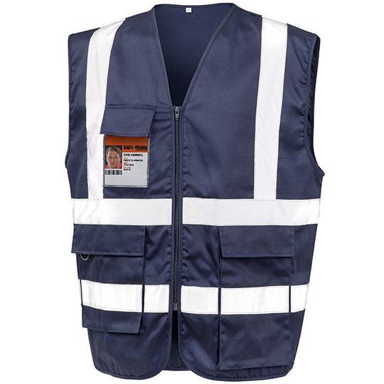 [1000323425] (R477X) Heavy Duty Polycotton Security Vest [RT477] (S, Navy)