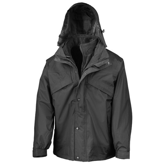 [1000160455] (R068X) 3-in-1 Zip & Clip Jacket [RT68] (XS, Black)