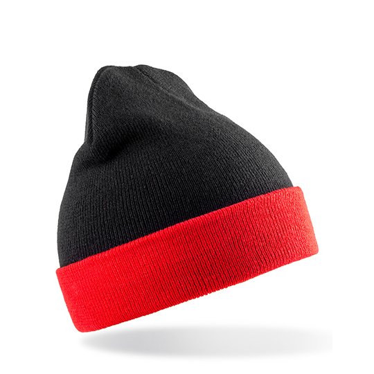 [1000310924] (RC930X) Recycled Black Compass Beanie [RT930] (Black / Red)