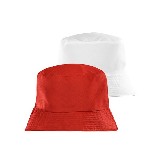 [1000385799] (RC985X) Recycled Reversible Bucket Hat [RT985] (S/M, Red / White)