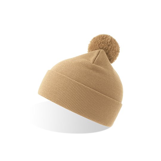 [1000400571] (WIPO) Wind-S Beanie with Pompom [AT811] (Beige)