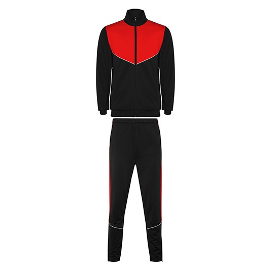 [1000363946] (CH6402) Evans Tracksuit [RY6402] (S, Black 02 / Red 60)