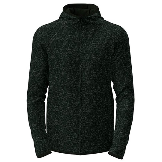[1000395136] (ST5460) Lux Hooded Knitfleece Jacket [S5460] (S, Black Opal Heather)
