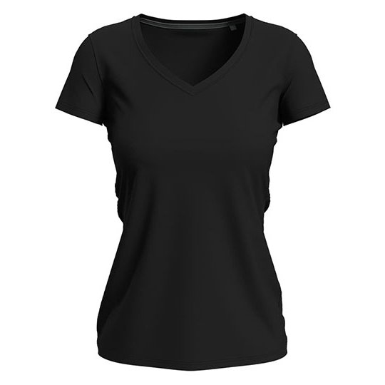 [1000164758] (ST9710) Stretch-T V-Neck Women [S9710] (S, Black Opal)