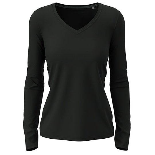 [1000164778] (ST9720) Stretch Long Sleeve Women [S9720] (S, Black Opal)