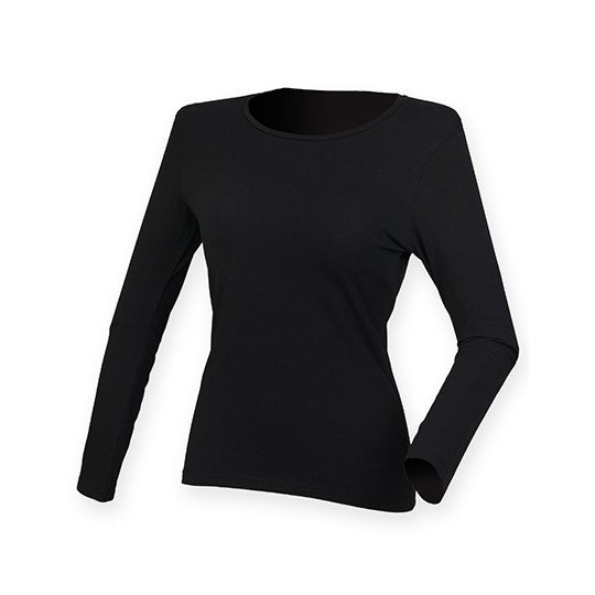 [1000166294] (SK124) Women´s Feel Good Long Sleeved Stretch T [SF124] (XS, Black)