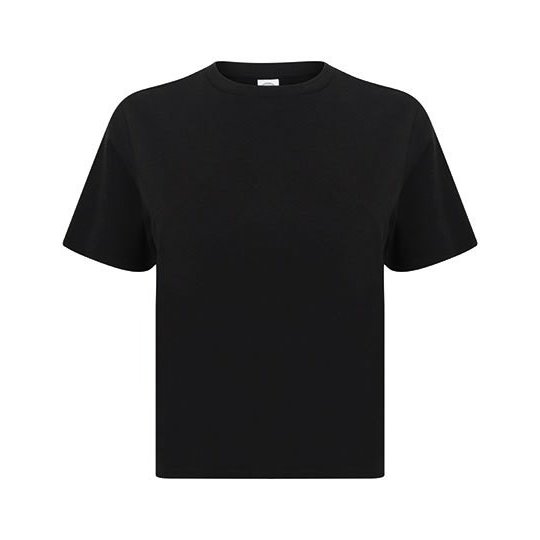 [1000251364] (SK237) Women´s Cropped Boxy T [SF237] (XXS, Black)