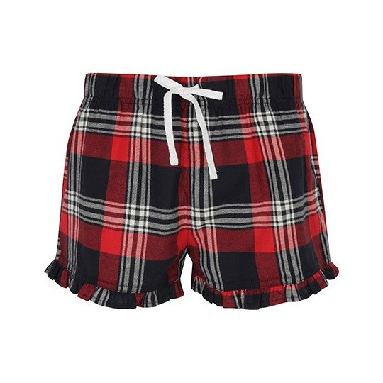 (SK082) Women´s Tartan Frill Lounge Shorts