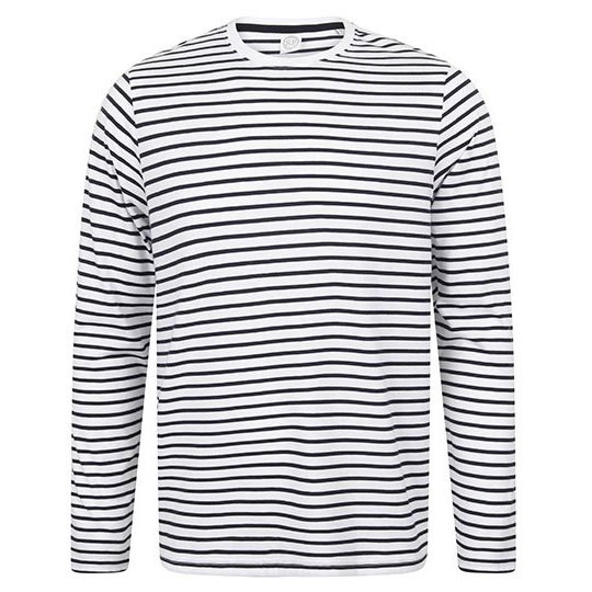 [1000251384] (SF204) Unisex Long Sleeved Striped T [SFM204] (XXS)