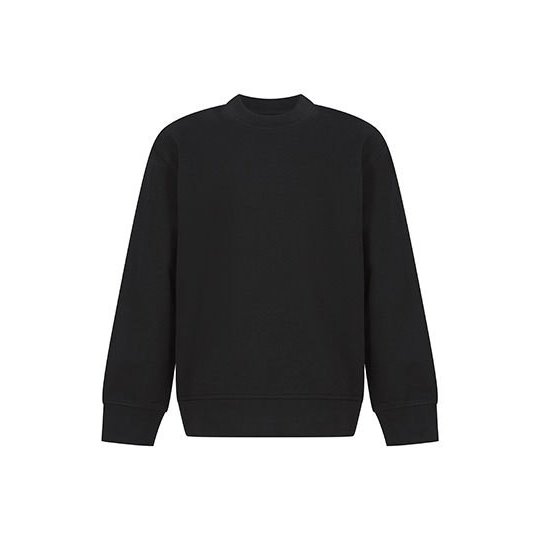 [1000339413] Kids' Sustainable Fashion Curved Hem Sweat [SM530] (7-8 years, Black)