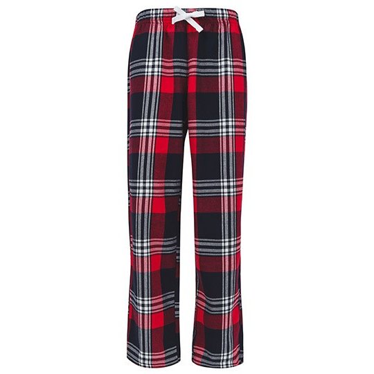 [1000294208] (SM083) Kids´ Tartan Lounge Pants [SM83] (5-6 years, Red-Navy Check)