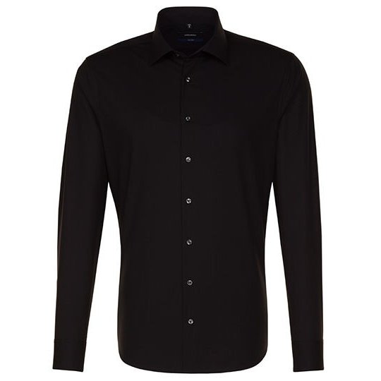 [1000242778] (021000/241600) Men´s Shirt Shaped Fit Long Sleeve [SN021000] (37, Black)