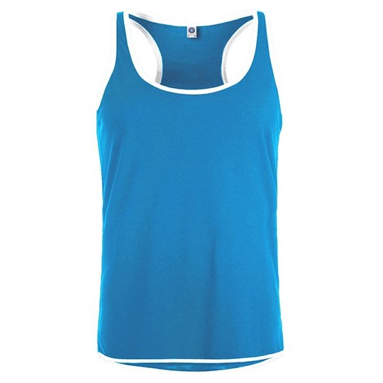 [1000214664] Men´s Contrast Sports Vest [SW305] (XS, Atoll / White)