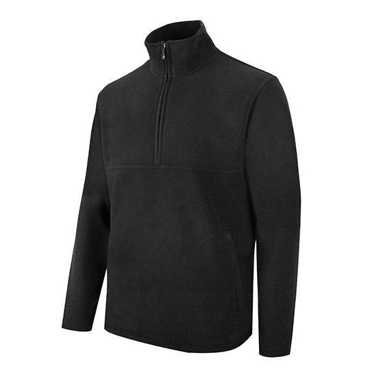 [1000178883] Zip Neck Fleece [SW770] (S, Black)