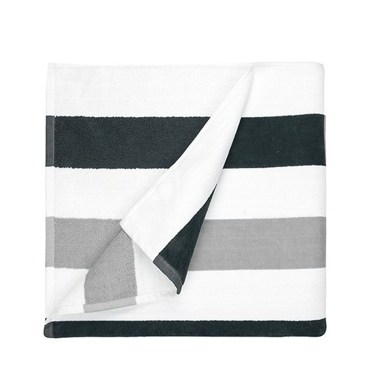 [1000322018] (T1-STRIPE) Beach Towel Stripe [TH1090] (Anthracite / Light Grey / White)