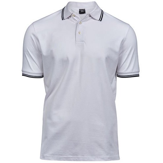 (1407) Men´s Luxury Stripe Stretch Polo