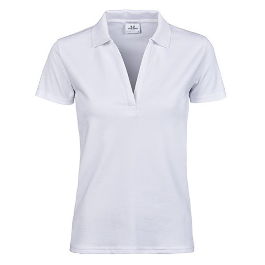 (1409) Women´s Luxury Stretch V-Neck Polo