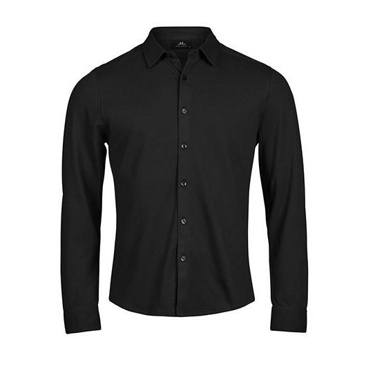 [1000411866] (1416) Luxury Stretch Shirt [TJ1416] (S, Black)