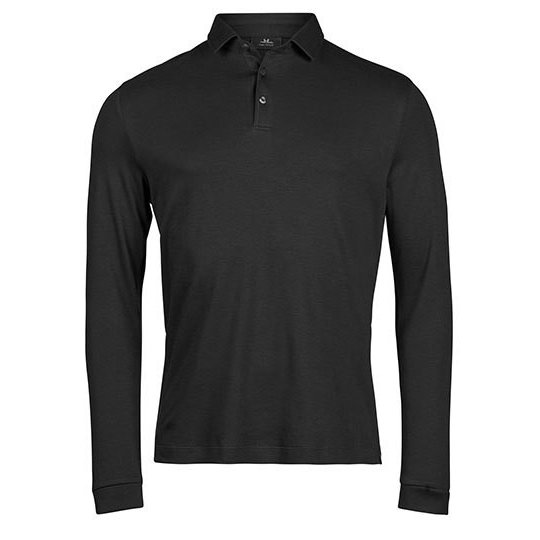(1442) Pima Cotton Long Sleeve Polo