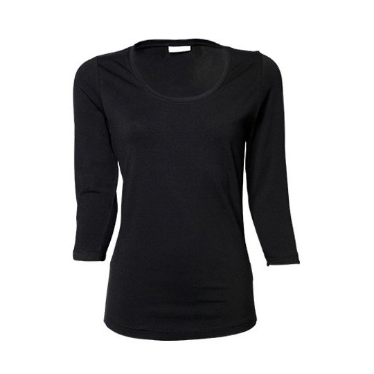[1000180888] (460) Women´s Stretch 3/4 Sleeve Tee [TJ460] (S, Black)