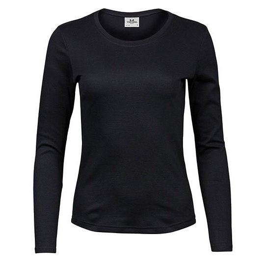 [1000182314] (590) Women´s Long Sleeve Interlock Tee [TJ590] (S, Black)