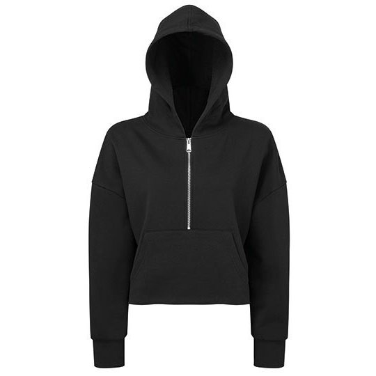 [1000407238] Women´s Half Zip Hoodie [TR077] (XXS, Black)