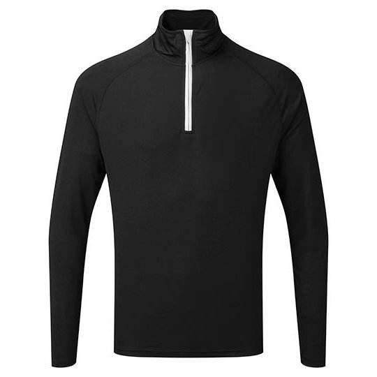 [1000407439] Men´s Long Sleeve Performance ¼ Zip [TR110] (S, Black / White)