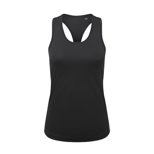 [1000407904] Women´s Recycled Performance Slim Racer Back Vest [TR527] (XS, Black)