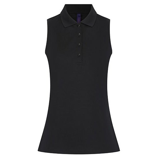 [1000399451] (H477) Ladies´ Sleeveless Coolplus® Polo Shirt [W477] (XS, Black)