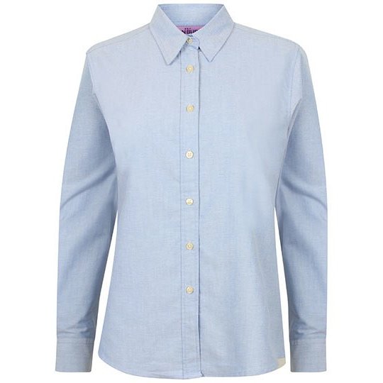 [1000189100] (H511) Ladies´ Classic Long Sleeved Oxford Shirt [W511] (XS, Blue Oxford)