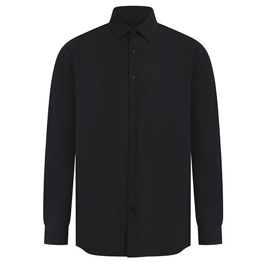 [1000399472] (H582) Men´s Long Sleeved ´Cotton Feel´ Coolplus® Shirt [W582] (XS, Black)