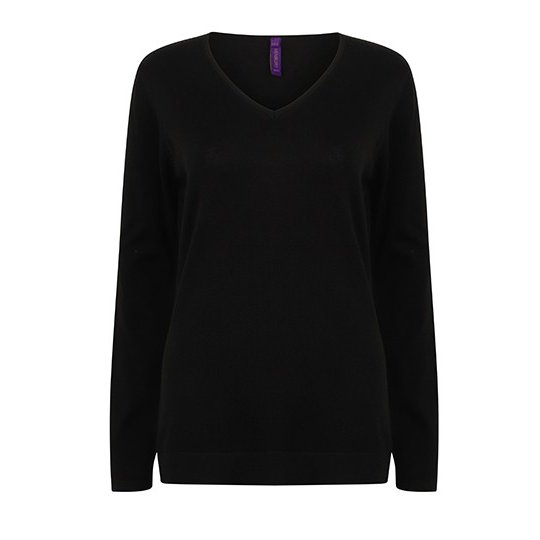[1000189890] (H721) Ladies´ Lightweight V-Neck Jumper [W721] (XXS, Black)