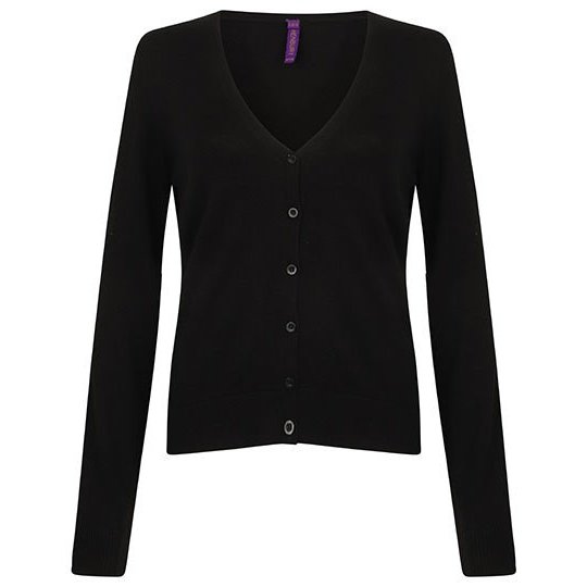 [1000190050] (H726) Ladies´ Lightweight V-Neck Short Cardigan [W726] (XXS, Black)