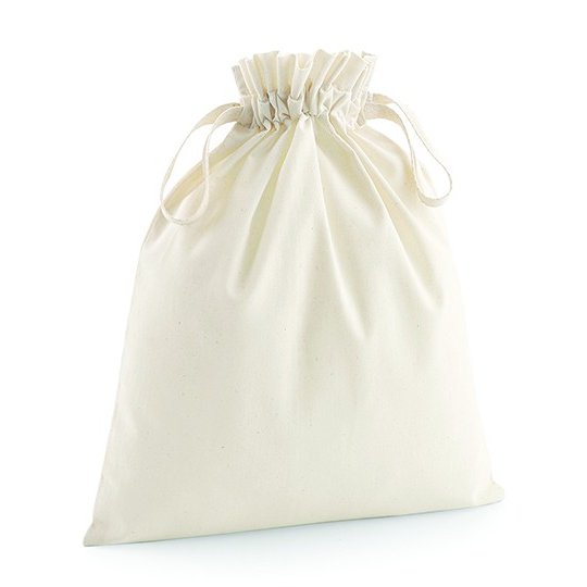 [1000191117] (W118) Organic Cotton Draw Cord Bag [WM118] (S (14 x 22 cm))