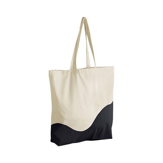 (W235) Organic Cotton Wave Print Maxi Bag