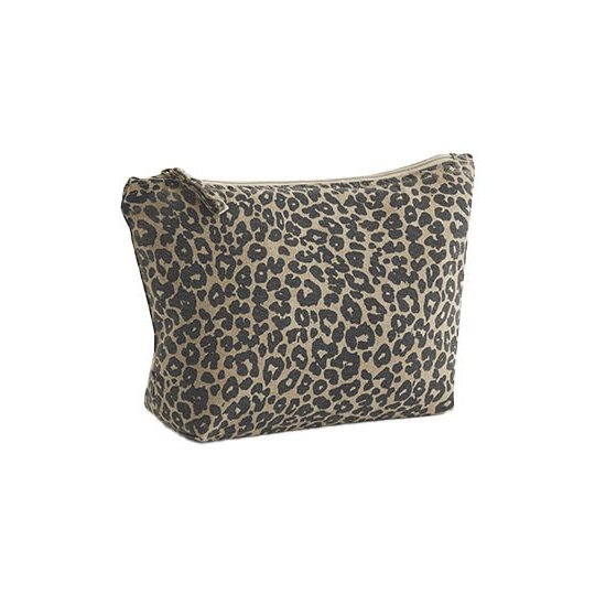 (W330) Leopard Print Canvas Accessory Bag [WM330]