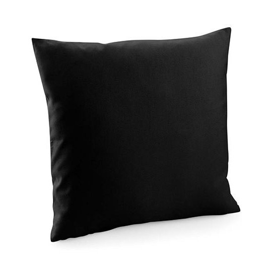 [1000327386] (W350) Fairtrade Cotton Canvas Cushion Cover [WM350] (40 x 40 cm, Black)
