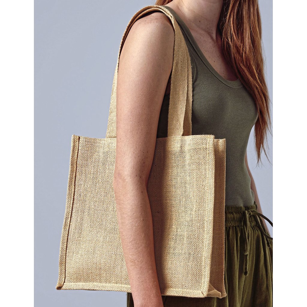 (W406) Jute Compact Shopper