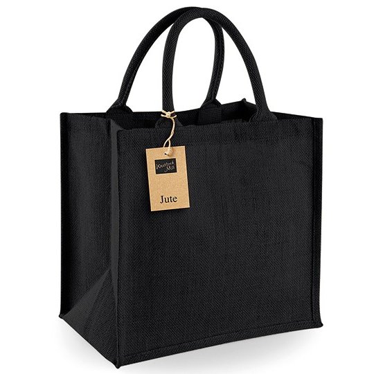 [1000231135] (W413) Jute Midi Shopper [WM413] (Black / Black)