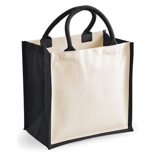 [1000191194] (W421) Printers Midi Jute Bag [WM421] (Black)
