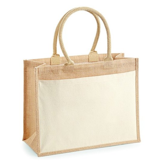 [WM427] (W427) Cotton Pocket Jute Shopper [WM427]