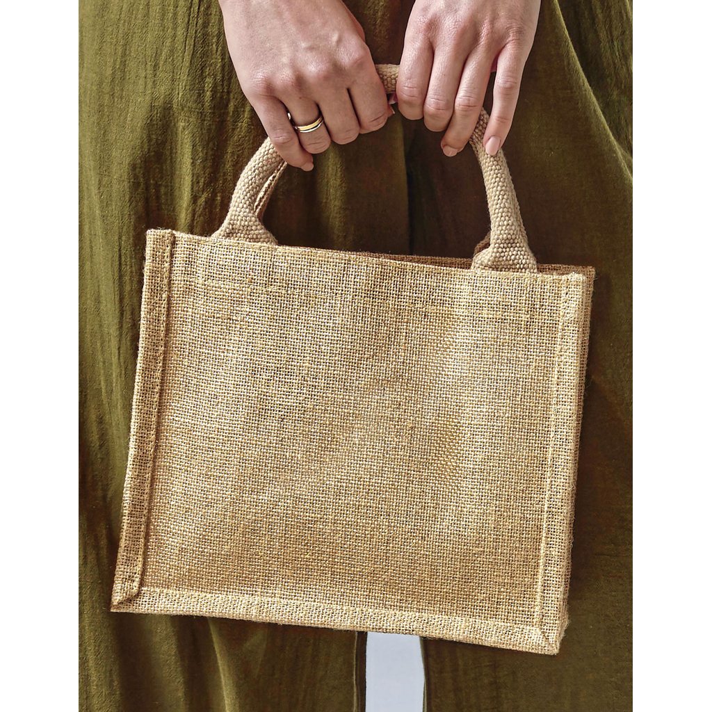 (W431) Shimmer Jute Mini Gift Bag